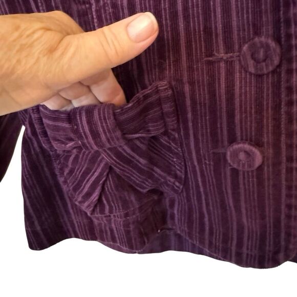 Vintage Rewind Burgundy Corduroy Wide Collar Jacket Sz 6 Y2K, Preppy, Casual - Picture 3 of 10